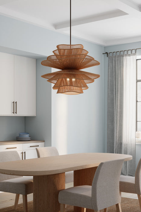 Minka-Lavery - 19996-860 - Six Light Pendant - Mireth - Dark Bronze