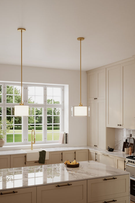 Minka-Lavery - 2066-732 - One Light Convertible Pendant/Semi-Flush Mount - Seville - Legacy Brass