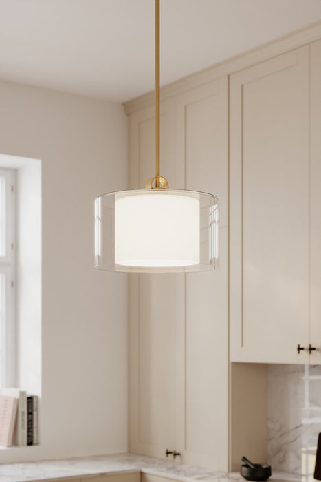 Minka-Lavery - 2066-732 - One Light Convertible Pendant/Semi-Flush Mount - Seville - Legacy Brass