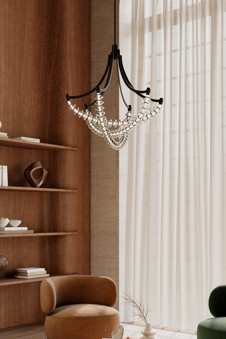 Minka-Lavery - 5646-899-L - LED Chandelier - Pearl - Dark Matte Black