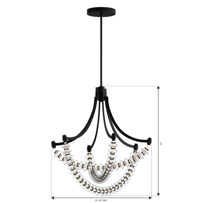 Minka-Lavery - 5646-899-L - LED Chandelier - Pearl - Dark Matte Black
