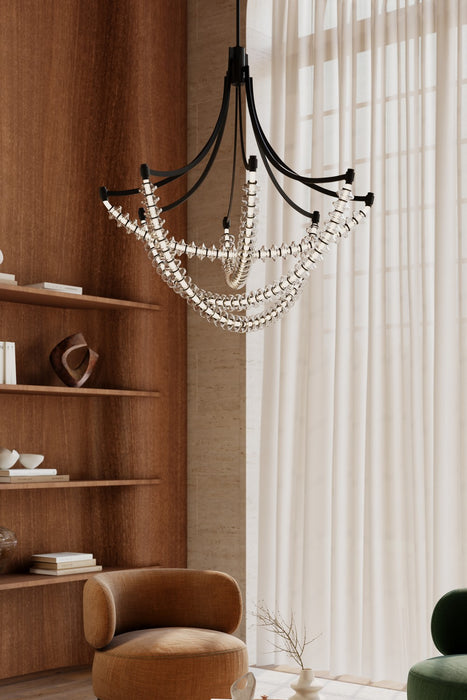 Minka-Lavery - 5647-899-L - LED Chandelier - Pearl - Dark Matte Black