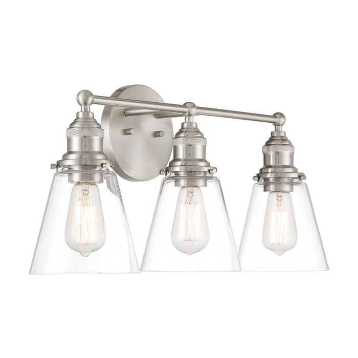 Minka-Lavery - 5683-84 - Three Light Vanity - Barwell - Brushed Nickel