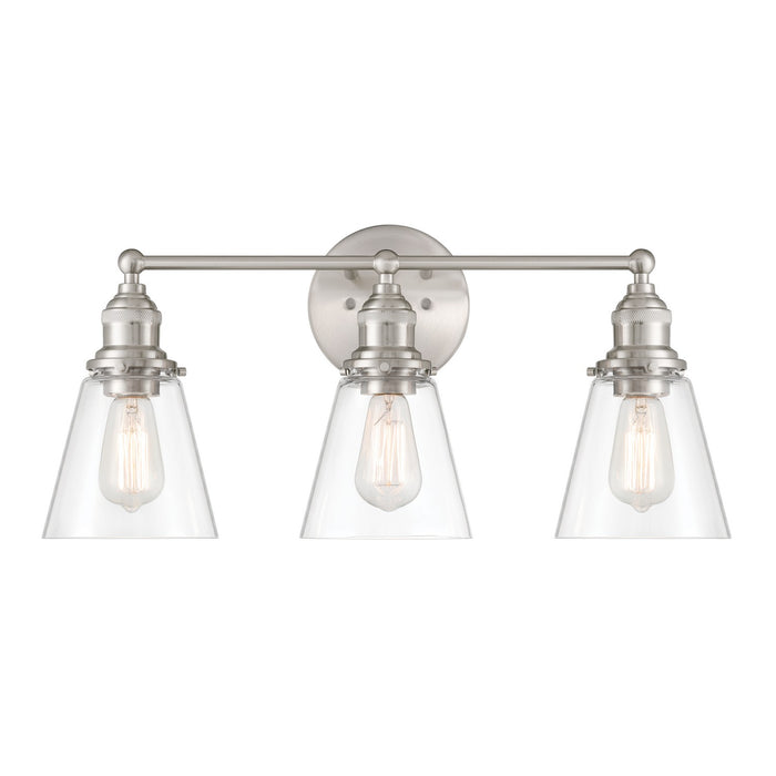 Minka-Lavery - 5683-84 - Three Light Vanity - Barwell - Brushed Nickel