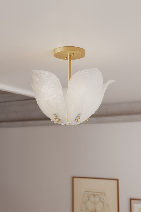 Metropolitan - N2214-732 - Five Light Semi-Flush Mount - Orchid - Legacy Brass