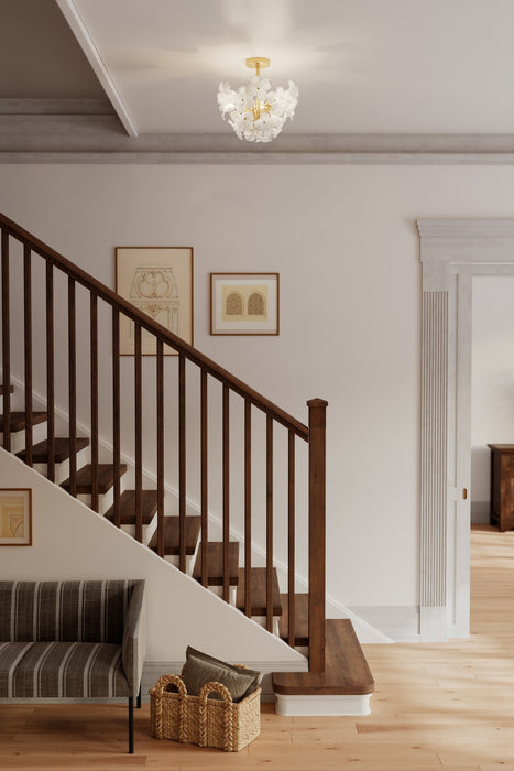 Metropolitan - N2224-732 - Three Light Semi-Flush Mount - Bloome - Legacy Brass