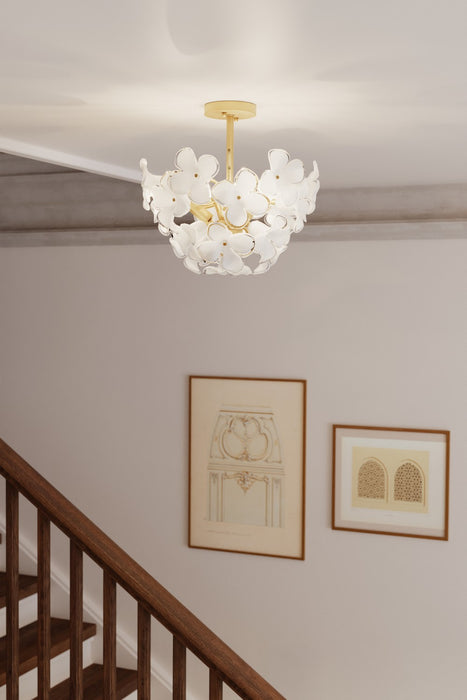 Metropolitan - N2224-732 - Three Light Semi-Flush Mount - Bloome - Legacy Brass