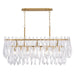 Metropolitan - N3127-732 - Eight Light Linear Chandelier - Glassara - Legacy Brass