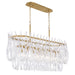 Metropolitan - N3127-732 - Eight Light Linear Chandelier - Glassara - Legacy Brass