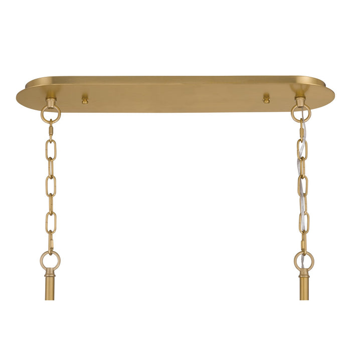 Metropolitan - N3127-732 - Eight Light Linear Chandelier - Glassara - Legacy Brass