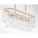 Metropolitan - N3127-732 - Eight Light Linear Chandelier - Glassara - Legacy Brass