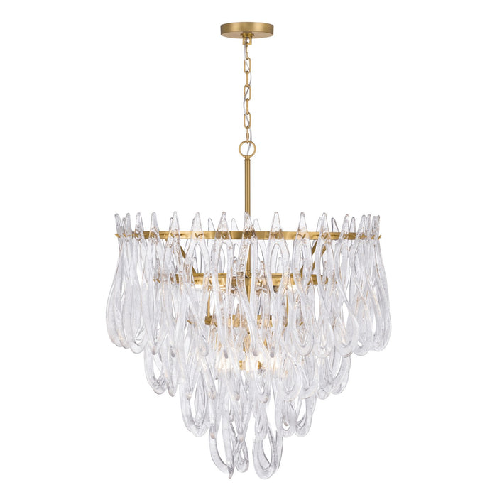 Metropolitan - N3128-732 - Ten Light Pendant - Glassara - Legacy Brass