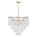 Metropolitan - N3128-732 - Ten Light Pendant - Glassara - Legacy Brass