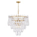 Metropolitan - N3128-732 - Ten Light Pendant - Glassara - Legacy Brass