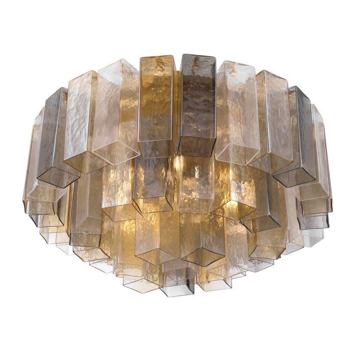 Metropolitan - N3145-MX-732 - Seven Light Flush Mount - Torvento - Legacy Brass
