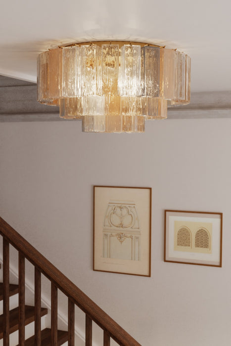 Metropolitan - N3145-MX-732 - Seven Light Flush Mount - Torvento - Legacy Brass