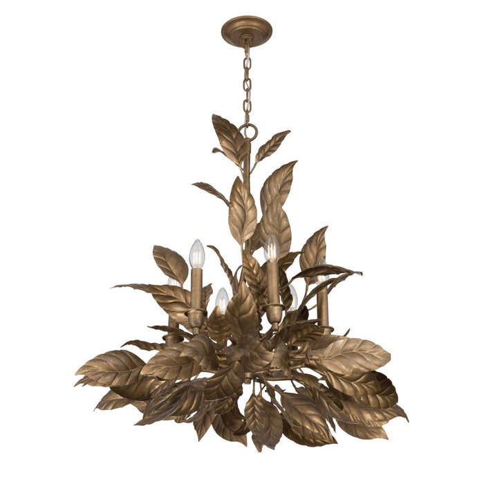 Metropolitan - N3526-736 - Six Light Chandelier - Seraphine - Weathered Gold