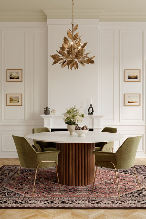 Metropolitan - N3526-736 - Six Light Chandelier - Seraphine - Weathered Gold