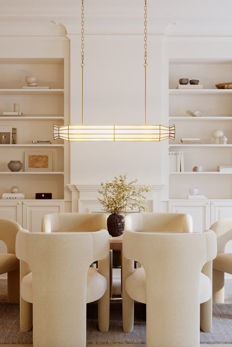 Metropolitan - N5626-732 - Six Light Linear Chandelier - Jaxen - Legacy Brass