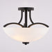 Vaxcel - C0341 - Three Light Semi-Flush Mount - River Grove - Matte Black