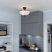 Vaxcel - C0341 - Three Light Semi-Flush Mount - River Grove - Matte Black