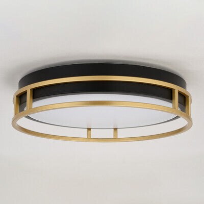 Vaxcel - C0342 - LED Flush Mount - Northgate - Matte Black/Satin Gold