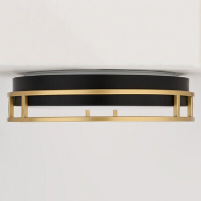 Vaxcel - C0342 - LED Flush Mount - Northgate - Matte Black/Satin Gold