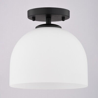 Vaxcel - C0346 - One Light Semi-Flush Mount - Shelby - Matte Black