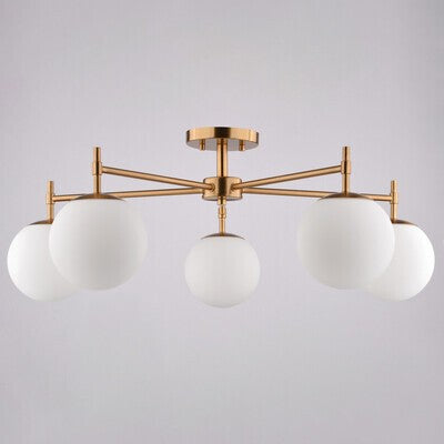 Vaxcel - C0348 - Five Light Semi-Flush Mount - Armitage - Muted Brass