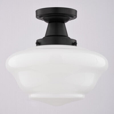 Vaxcel - C0350 - One Light Semi-Flush Mount - Eastgate - Matte Black
