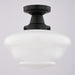 Vaxcel - C0350 - One Light Semi-Flush Mount - Eastgate - Matte Black