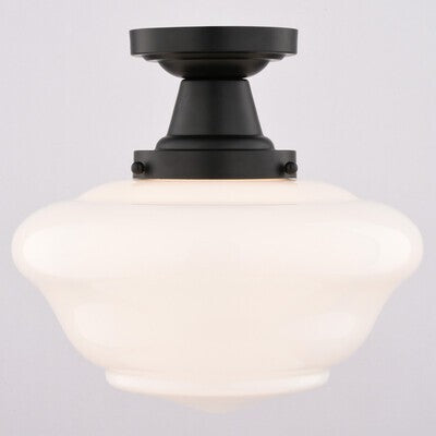 Vaxcel - C0350 - One Light Semi-Flush Mount - Eastgate - Matte Black