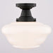 Vaxcel - C0350 - One Light Semi-Flush Mount - Eastgate - Matte Black
