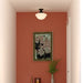 Vaxcel - C0350 - One Light Semi-Flush Mount - Eastgate - Matte Black
