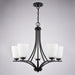 Vaxcel - H0317 - Five Light Chandelier - River Grove - Matte Black