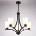Vaxcel - H0317 - Five Light Chandelier - River Grove - Matte Black