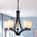 Vaxcel - H0317 - Five Light Chandelier - River Grove - Matte Black