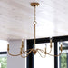 Vaxcel - H0318 - Six Light Chandelier - Annabelle - Muted Brass