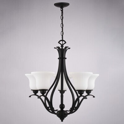 Vaxcel - H0319 - Five Light Chandelier - Monrovia - Oil Rubbed Bronze
