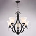 Vaxcel - H0319 - Five Light Chandelier - Monrovia - Oil Rubbed Bronze
