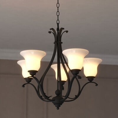 Vaxcel - H0319 - Five Light Chandelier - Monrovia - Oil Rubbed Bronze