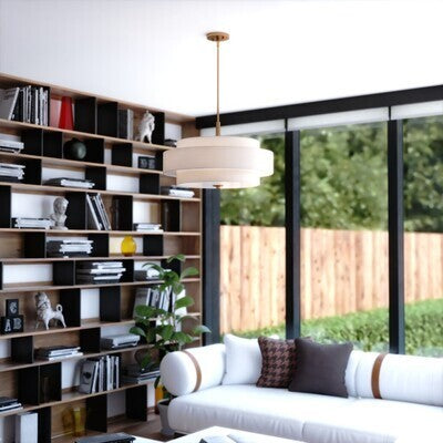 Vaxcel - P0442 - Five Light Pendant - Brentwood - Sunset Gold