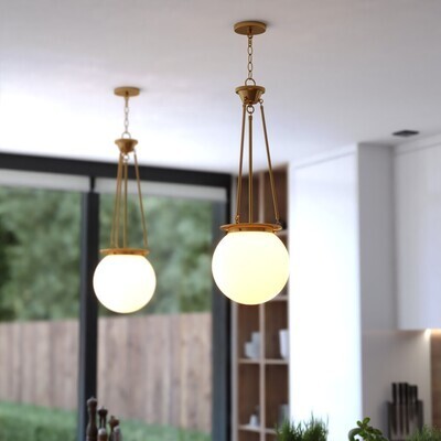 Vaxcel - P0446 - One Light Pendant - Kent - Muted Brass
