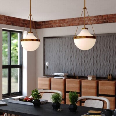 Vaxcel - P0448 - One Light Pendant - Lincoln - Muted Brass