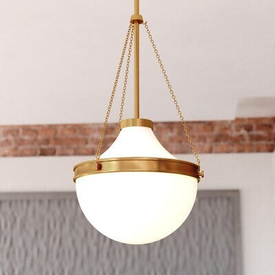 Vaxcel - P0448 - One Light Pendant - Lincoln - Muted Brass