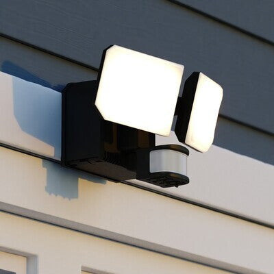 Vaxcel - T0788 - LED Outdoor Motion Sensor Security Flood Light - Outdoor Security - Black