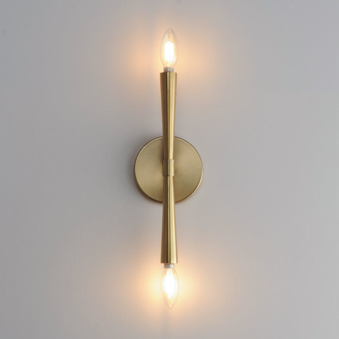 Maxim - 24620SBR - Two Light Wall Sconce - Rome - Satin Brass