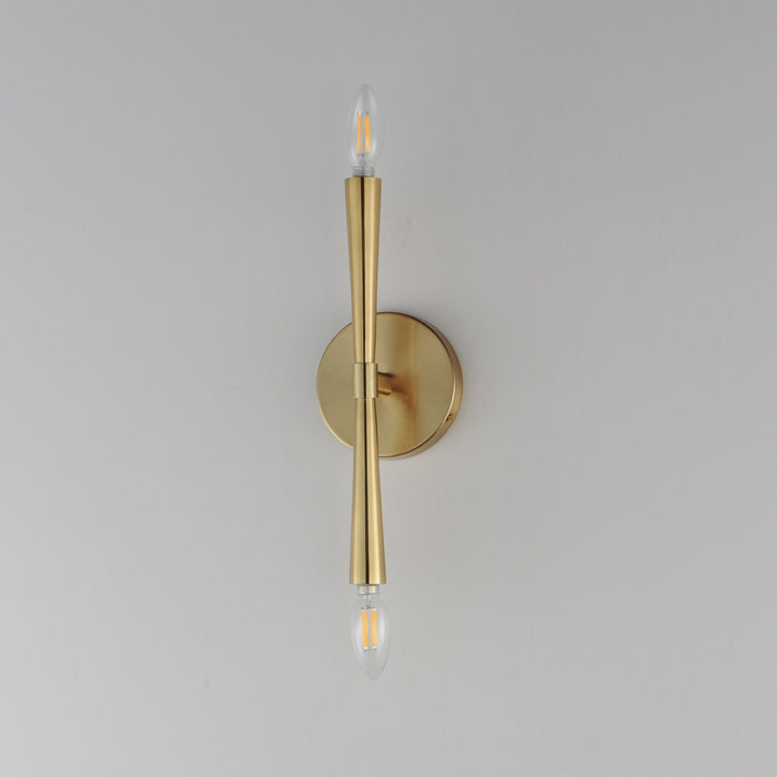 Maxim - 24620SBR - Two Light Wall Sconce - Rome - Satin Brass