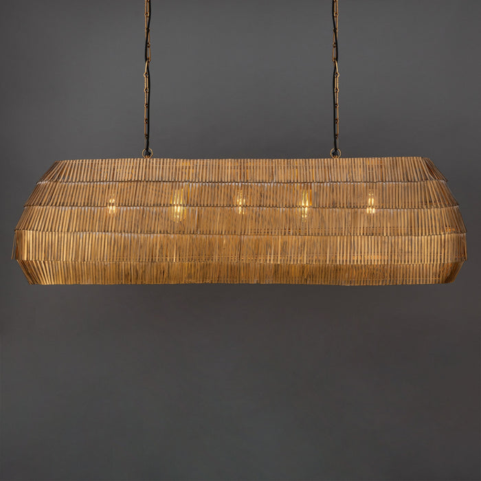 Maxim - 29185AB - Five Light Linear Pendant - Gilda - Antique Brass