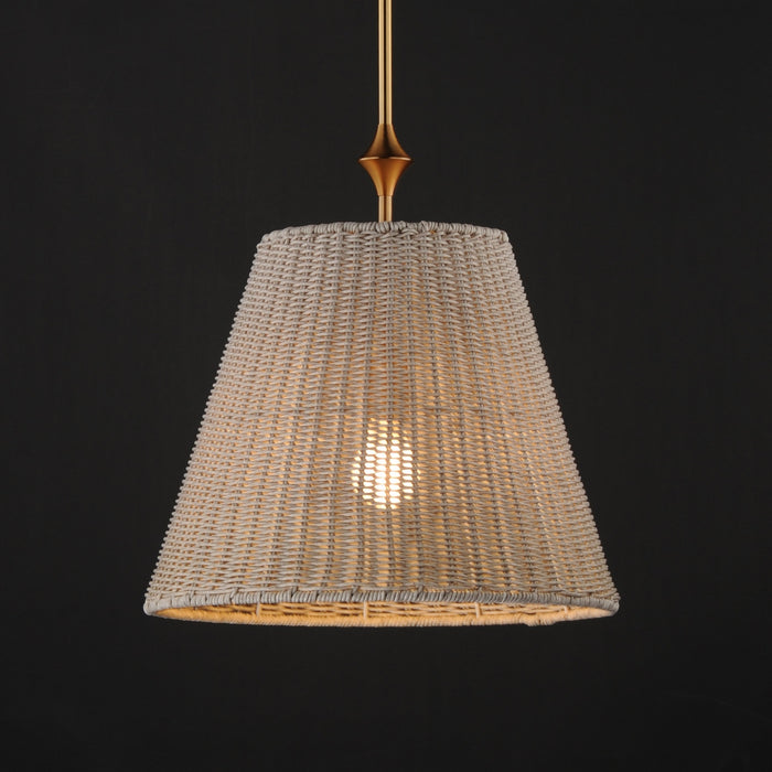 Maxim - 21487WWTNAB - One Light Pendant - Baja - Natural Aged Brass